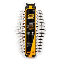 72-Tooth 12 Point Stubby Wrench Set, Ratcheting Combination, 14 Pieces, Imperial and Metric CSL Industriel Inc.