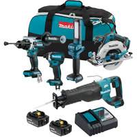 LXT Brushless Cordless 5 Tool Combo Kit, Lithium-Ion, 18 V CSL Industriel Inc.