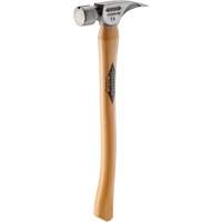 Titanium Smooth Face Hammer with Curved Hickory Handle, 14 oz., Wood Handle, 18" L CSL Industriel Inc.