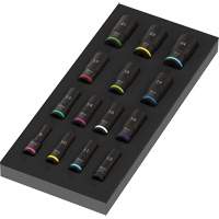 Insert en mousse pour jeu de douilles profondes Impaktor 1 Zyklop B, 15 Mcx, Chocs, Prise de 3/8", Profond CSL Industriel Inc.