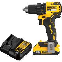 Brushless Cordless Drill/Driver Kit, Lithium-Ion, 20 V, 1/2" Chuck CSL Industriel Inc.