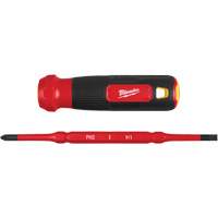 2-in-1 1000V Insulated Flip Shank Multi-Bit Screwdriver, 8-4/5" L, Cushion Grip Handle CSL Industriel Inc.