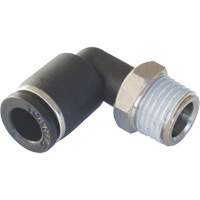 MAXFIT Push-to-Connect to Male NPT Elbow Adapter, 3/8" x 1/2" Dia., PBT Polymer CSL Industriel Inc.