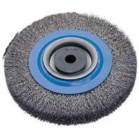 Crimped Wire Bench Wheel Brush, 6" Dia., 0.0118" Fill, 1/2" - 1-1/4" Arbor CSL Industriel Inc.
