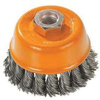 Knot-Twisted Wire Cup Brush, 3" Dia. x M10x1.25 Arbor CSL Industriel Inc.