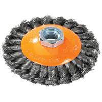 Knot-Twisted Saucer Cup Wire Wheel, 7" Dia., 0.02" Fill, 5/8"-11 Arbor, Steel CSL Industriel Inc.