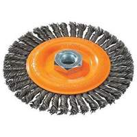 Stringer Bead Knotted Wire Brush, 4" Dia., 0.02" Fill, 5/8"-11 Arbor, Steel CSL Industriel Inc.
