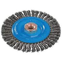 Stringer Bead Knotted Wire Brush, 4" Dia., 0.02" Fill, 5/8"-11 Arbor, Aluminum/Stainless Steel CSL Industriel Inc.