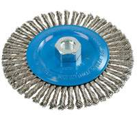 Knot-Twisted Stringer Bead Wire Wheel, 6" Dia., 0.02" Fill, 5/8"-11 Arbor, Aluminum/Stainless Steel CSL Industriel Inc.