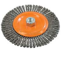 Stringer Bead Knotted Wire Brush, 6-7/8" Dia., 0.02" Fill, 5/8"-11 Arbor, Steel CSL Industriel Inc.