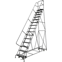 All Directional Rolling Ladder, 15 Steps, 24" Step Width, 150" Platform Height, Steel CSL Industriel Inc.