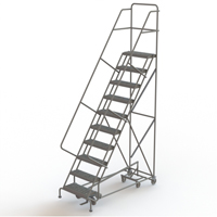 All Directional Rolling Ladder, 10 Steps, 24" Step Width, 100" Platform Height, Steel CSL Industriel Inc.