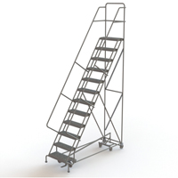 All Directional Rolling Ladder, 12 Steps, 24" Step Width, 120" Platform Height, Steel CSL Industriel Inc.