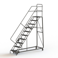 Heavy Duty Safety Slope Ladder, 10 Steps, Perforated, 50° Incline, 100" High CSL Industriel Inc.