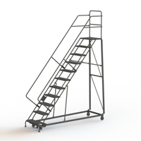 Heavy Duty Safety Slope Ladder, 11 Steps, Serrated, 50° Incline, 110" High CSL Industriel Inc.