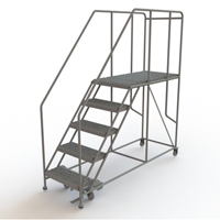 Plateforme de travail mobile, Acier, 5 Marches, 50" ha, 47" p, 24" Marche, Stri&eacute; CSL Industriel Inc.
