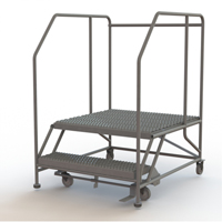 Plateforme de travail mobile, Acier, 2 Marches, 20" ha, 36" p, 36" Marche, Stri&eacute; CSL Industriel Inc.