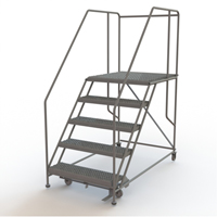 Plateforme de travail mobile, Acier, 5 Marches, 50" ha, 36" p, 36" Marche, Stri&eacute; CSL Industriel Inc.