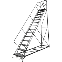 &eacute;chelles en angle de s&eacute;curit&eacute;, 14 marches, Perfor&eacute;, Inclinaison 50°, Hauteur 140" CSL Industriel Inc.