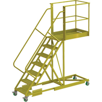 Cantilever Rolling Ladder, Supported, 7 Steps, 40" Platform Depth, 70" Platform Height CSL Industriel Inc.