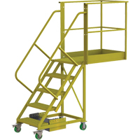 Cantilever Rolling Ladder, Unsupported, 5 Steps, 40" Platform Depth, 50" Platform Height CSL Industriel Inc.