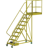 Cantilever Rolling Ladder, Unsupported, 9 Steps, 40" Platform Depth, 90" Platform Height CSL Industriel Inc.