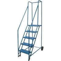 Rolling Step Ladder, 5 Steps, 18" Step Width, 46" Platform Height, Steel CSL Industriel Inc.