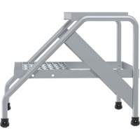 Aluminum Step Stand, 2 Step(s), 22-13/16" W x 24-9/16" L x 20" H, 500 lbs. Capacity CSL Industriel Inc.