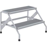 Aluminum Step Stand, 2 Step(s), 32-13/16" W x 24-9/16" L x 20" H, 500 lbs. Capacity CSL Industriel Inc.