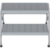 Aluminum Step Stand, 2 Step(s), 32-13/16" W x 24-9/16" L x 20" H, 500 lbs. Capacity CSL Industriel Inc.