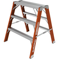 Escabeau chevalet &eacute;tabli Buildman, 3' ha x 34,75" la x 33,25" pr, Capacit&eacute; de 300 lb, Fibre de verre CSL Industriel Inc.