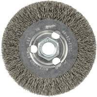 Crimped Wire Wheel, 4" Dia., 0.12" Fill, 5/8"-11 Arbor CSL Industriel Inc.