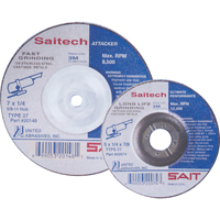 Meule Saitech Ultimate Performance, 4" x 1/4", Arbre 3/8", Oxyde d'aluminium, Type 27 CSL Industriel Inc.