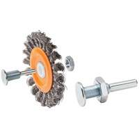 Reversible Mounted Knot-Twisted Wire Wheel, 3" Dia., 0.0118" Fill, 1/2" Arbor, Steel CSL Industriel Inc.