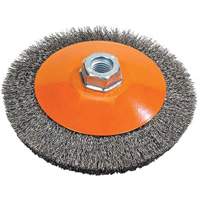Saucer Crimped Wire Wheel, 4" Dia., 0.012" Fill, 5/8"-11 Arbor CSL Industriel Inc.