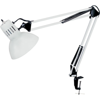 Lampes de bureau &agrave; pince - Bras flexible, 100 W, Incandescente, Pinces serre-joints, Col 36", Blanc CSL Industriel Inc.