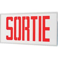 Enseignes sortie Stella - Sortie, DEL, &agrave; raccordement fixe, 17-1/2" lo x 18-1/2" la, Français CSL Industriel Inc.