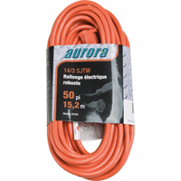 Vinyl Extension Cord, Outdoor, SJTW, 14/3 AWG, 15 A, 50' CSL Industriel Inc.