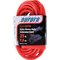 Vinyl Extension Cord, Outdoor, SJTW, 12/3 AWG, 15 A, 3 Outlet(s), 25' CSL Industriel Inc.