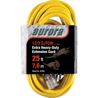 Vinyl Extension Cord with Light Indicator, Outdoor, SJTOW, 12/3 AWG, 15 A, 25' CSL Industriel Inc.