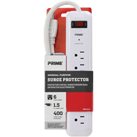 Protecteurs de surtension, 6 Prises, 400 J, 1875 W, Cordon 2' CSL Industriel Inc.