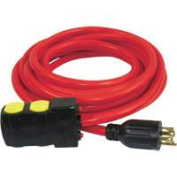 Generator Extension Cord with Resets, SJTW, 10 AWG, 20 A, 4 Outlet(s), 25' CSL Industriel Inc.