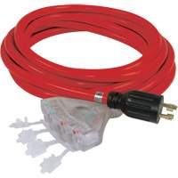 Generator Extension Cord with Quad Tap, STW, 10 AWG, 20 A, 4 Outlet(s), 25' CSL Industriel Inc.