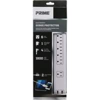 Limiteurs de surtension avec chargeur USB, 6 Prises, 1800 J, 1875 W, Cordon 4' CSL Industriel Inc.