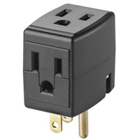 Cube triple mis &agrave; la terre, 3 Prise(s), Aucune, 15 A, 1875 W, 125 V CSL Industriel Inc.