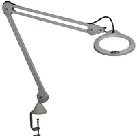 Lampe grossissante, Dioptrie 5, Ampoule DEL, Bras de 45", Pinces serre-joints, Gris CSL Industriel Inc.