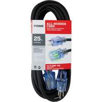 All-Rubber Extension Cord, Outdoor, SJOOW, 14/3 AWG, 15 A, 25' CSL Industriel Inc.