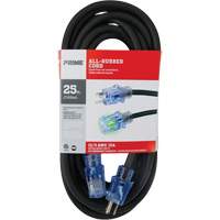 All-Rubber Extension Cord, Outdoor, SJOOW, 12/3 AWG, 15 A, 25' CSL Industriel Inc.