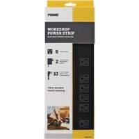 Bloc multiprise pour atelier en m&eacute;tal, 6 Prise(s), 10', 15 A, 1875 W, 125 V CSL Industriel Inc.