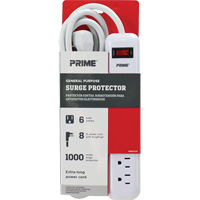 Protecteurs de surtension, 6 Prises, 1000 J, 1875 W, Cordon 8' CSL Industriel Inc.